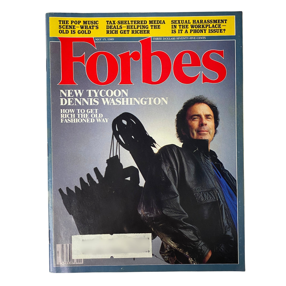 Cover of Forbes Magazine, May 15, 1989, featuring the title 'Denny's Always The Low-Cost Producer' with a photograph of Dennis Washington, highlighting themes of business and finance.