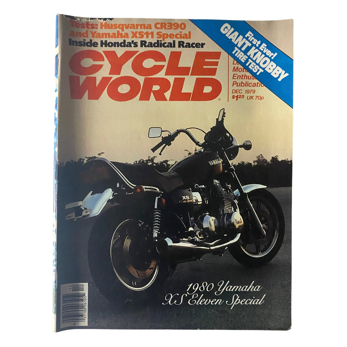 Cover of Cycle World Magazine – December 1979 featuring the 1980 Yamaha XS Eleven Special and highlights of motorcycle tests.