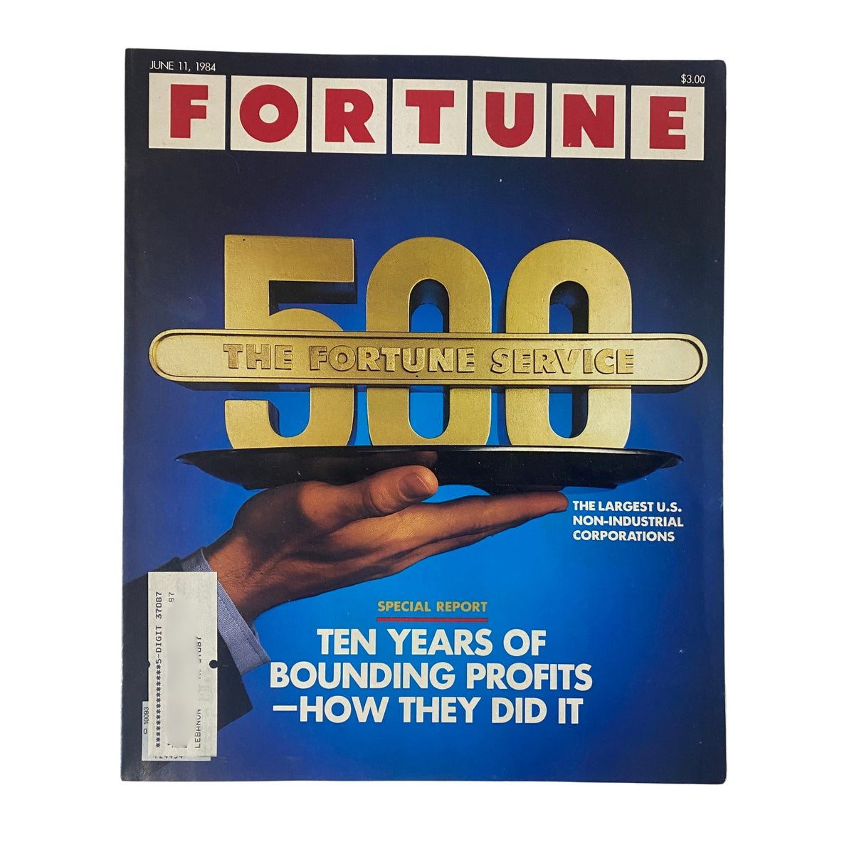Cover of Fortune Magazine June 11, 1984 featuring the special report 'Ten Years of Bounding Profits' and highlighting The Fortune Service 500.