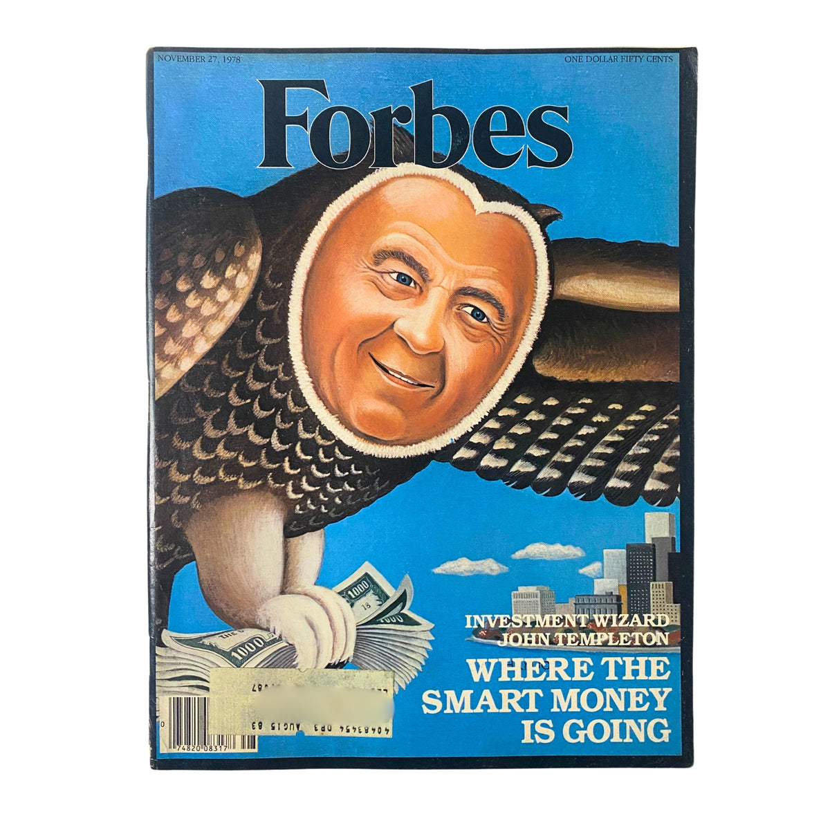 Forbes Magazine Cover from November 27, 1978 featuring Investment Wizard John Templeton, highlighting his investment insights and strategies during economic uncertainty.