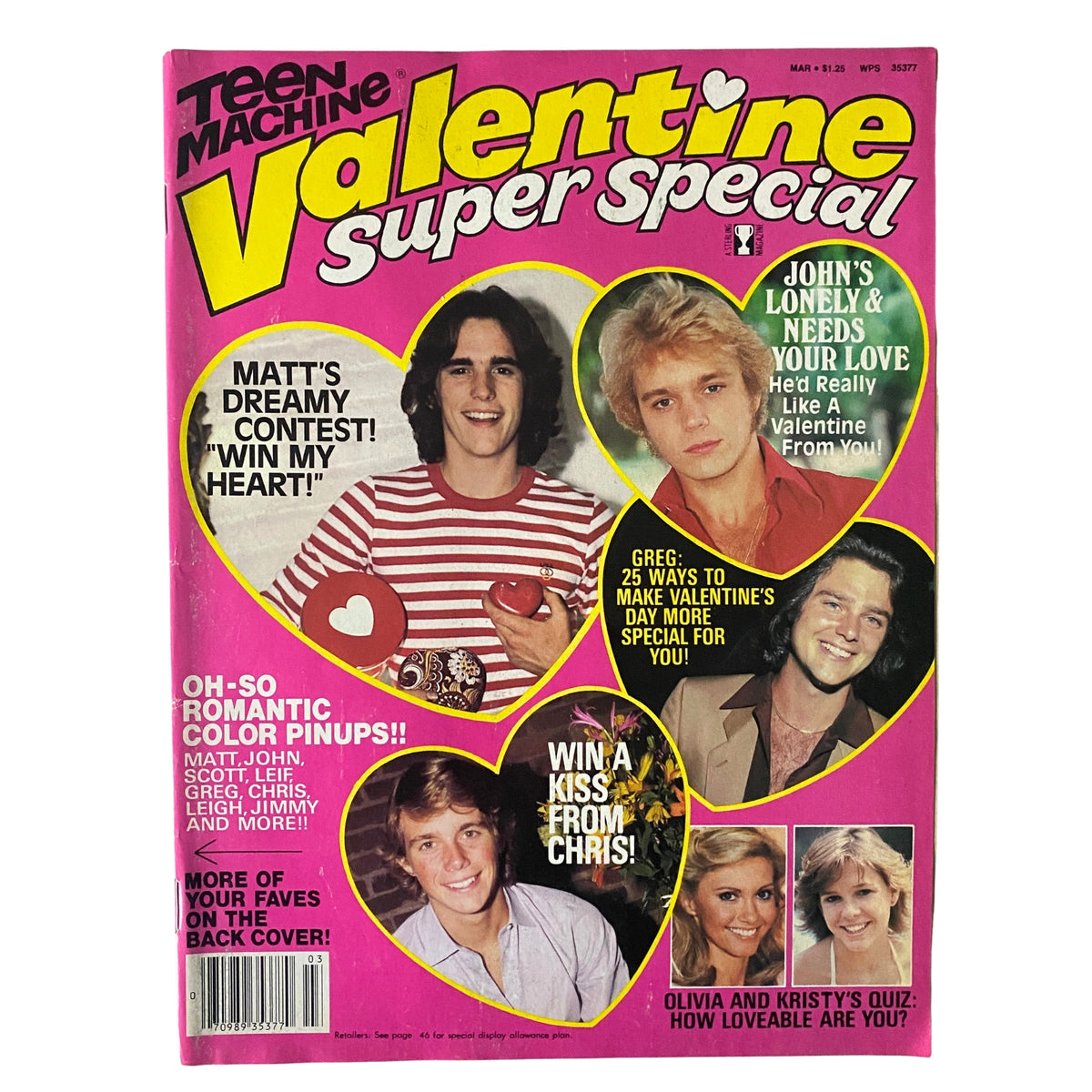 Teen Machine Magazine March 1981 Matt Dillon, John Schneider No Label