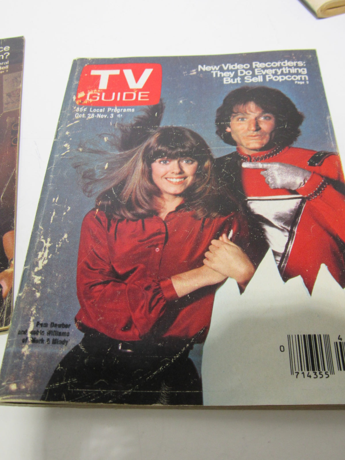 A classic TV Guide magazine featuring a man in a costume alongside a woman, included in the lot of 11 TV Guide Magazines - Fall Preview & Regular Issues.