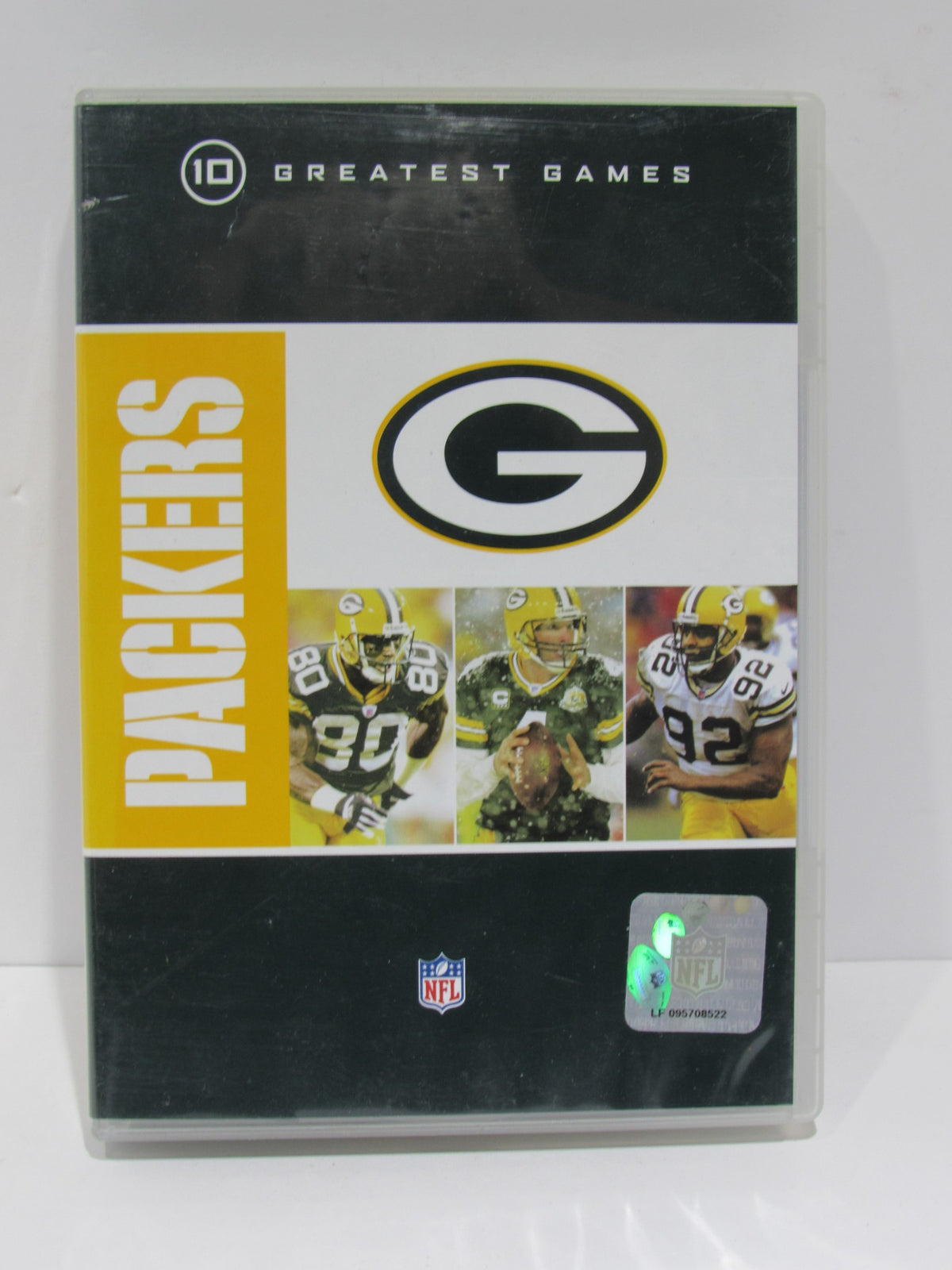 NFL Greatest Games Series: Green Bay Packers Greatest Games DVD cover featuring the Green Bay Packers logo and images of players.