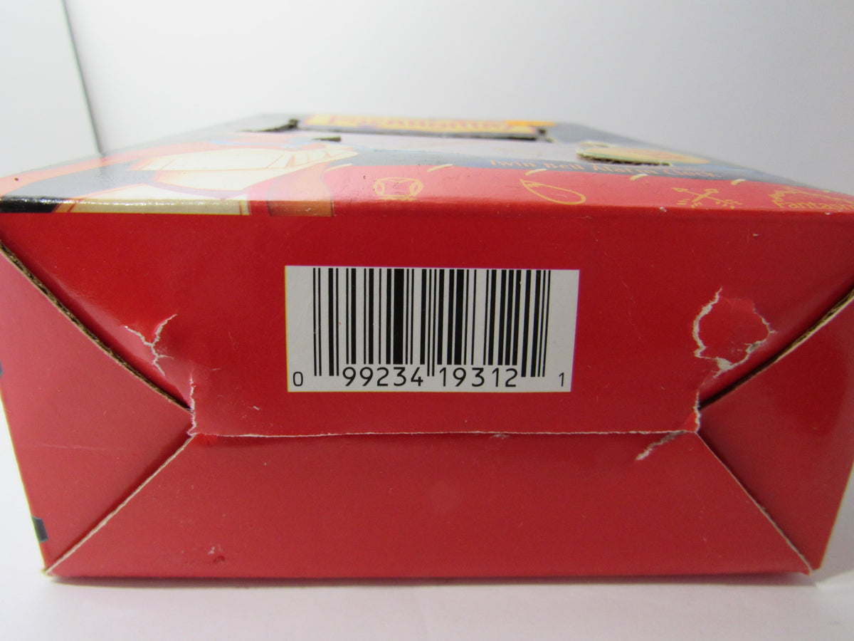 Bottom view of the packaging for the VTG Disney Pocahontas Twin Bell Alarm Clock, displaying the barcode and other packaging details.