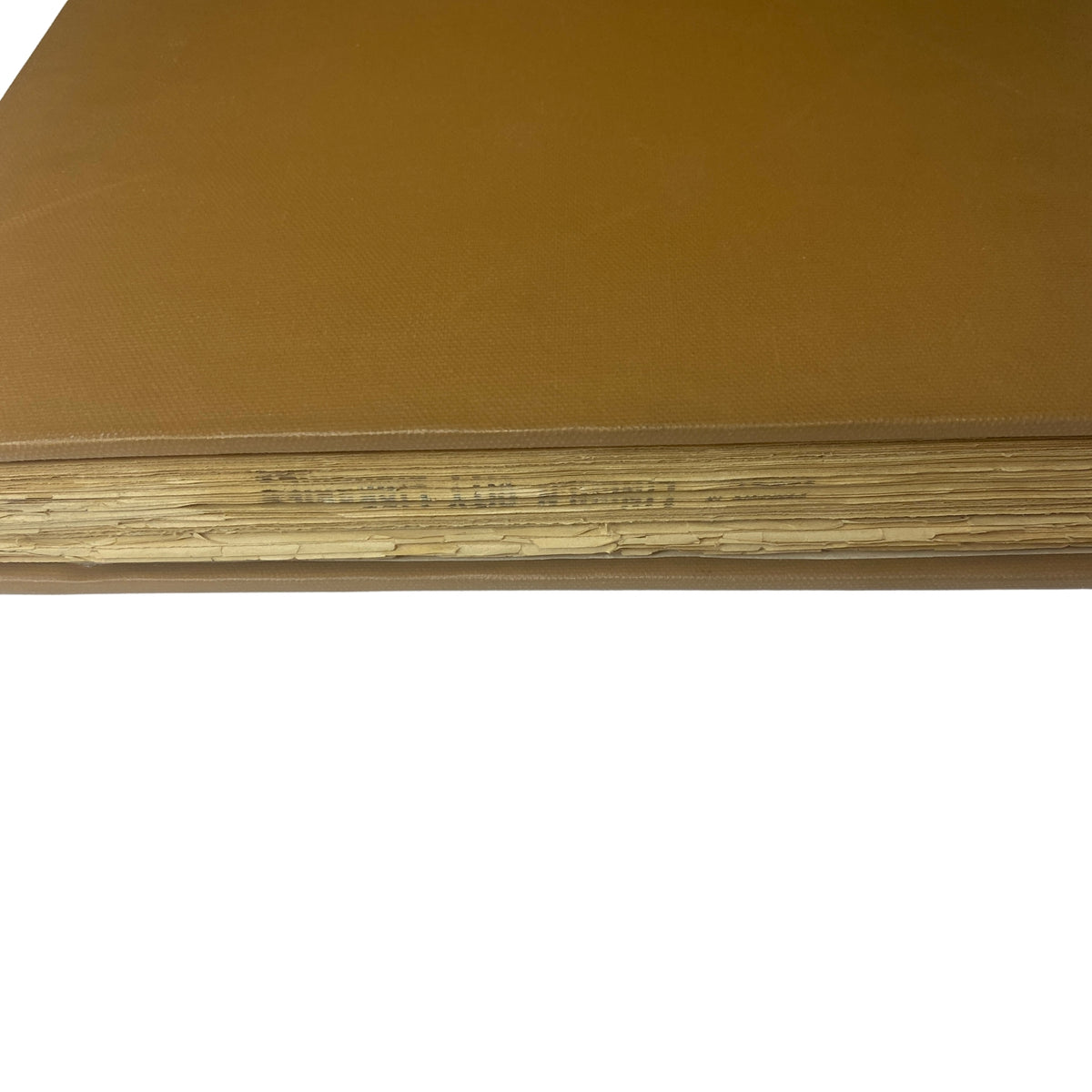 Side view of The New York Times Library Edition Bound Magazine for January-February 1971, showing the aged pages and binding.