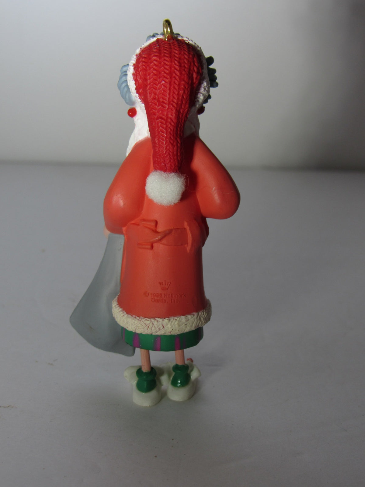 Hallmark Keepsake Ornaments Lot of 2 Maxine 1993 & Maxine on Thin Ice 1999 NIB - Back view of the Maxine ornament, showcasing intricate details and festive colors for vintage ornament lovers.