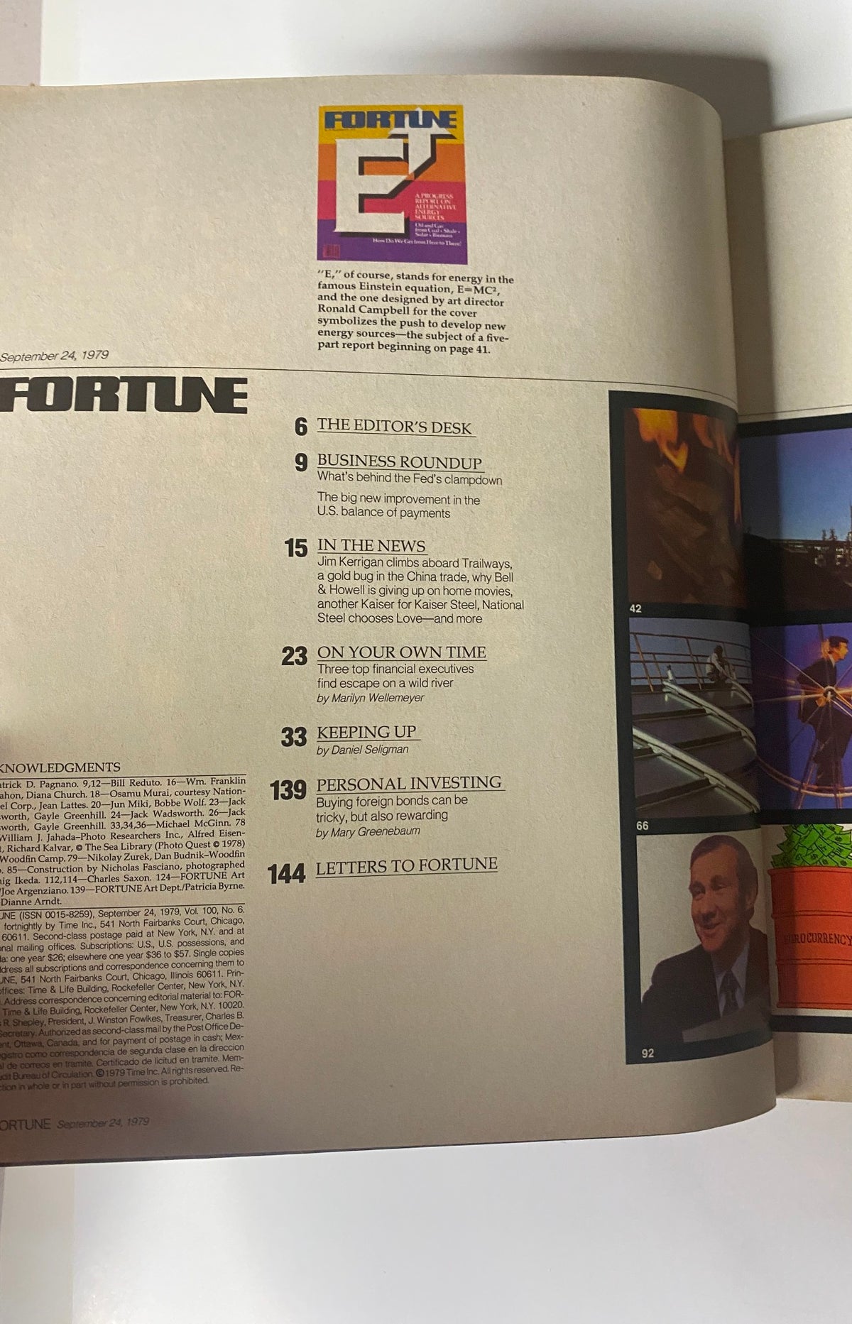 Fortune Magazine September 24, 1979 Progress Report Alternative Energy Sources