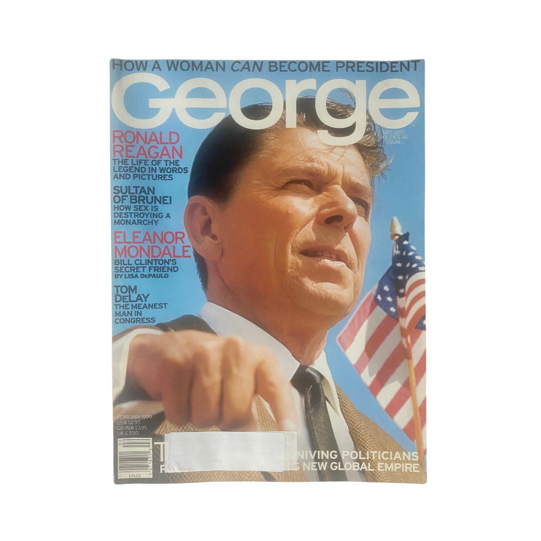 George Magazine February 1999 issue featuring Ronald Reagan on the cover, showcasing his significance in American history and politics.