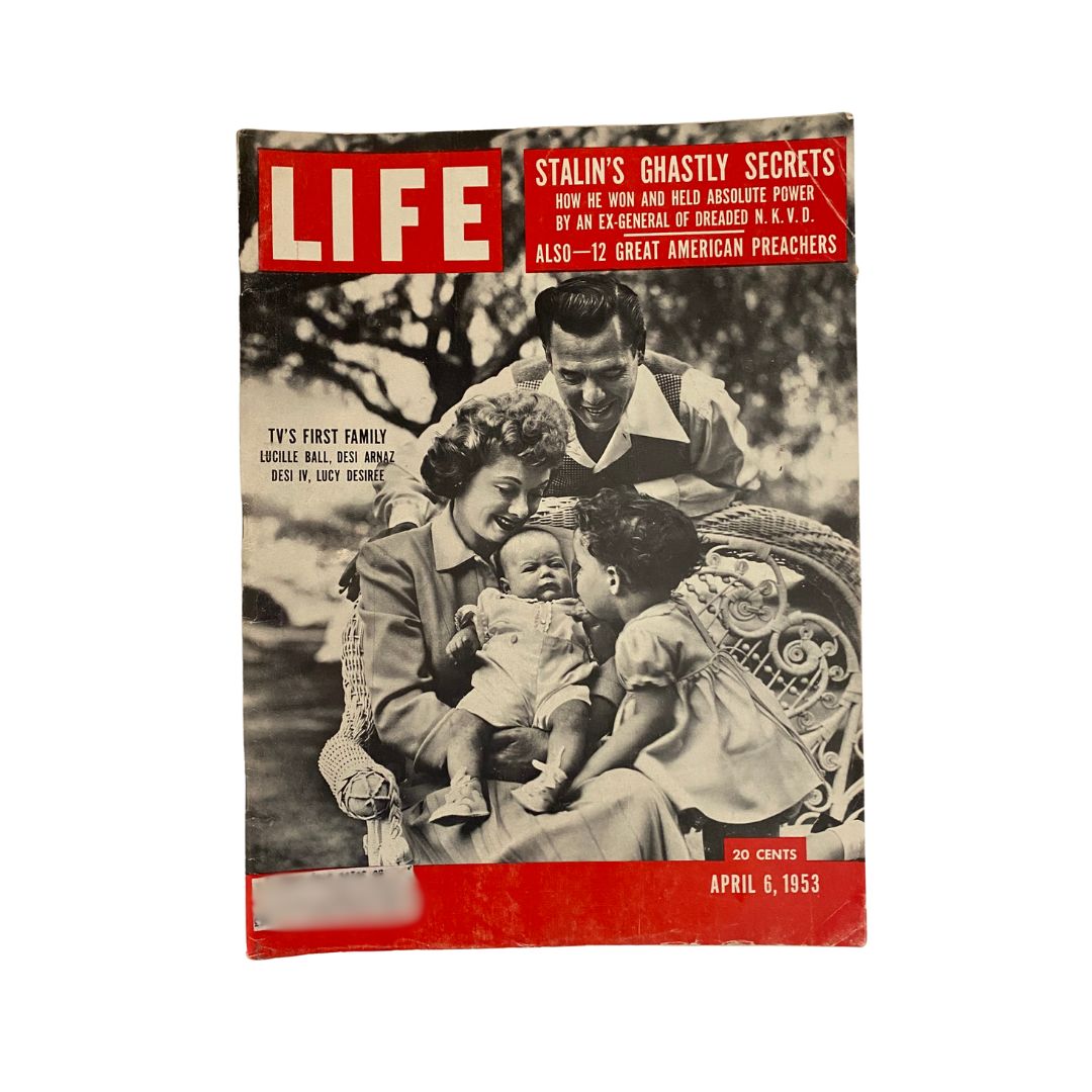 Life Magazine April 6, 1953 Featuring Lucille Ball, Desi Arnaz, Their Son Desi IV & Lucy Desiree