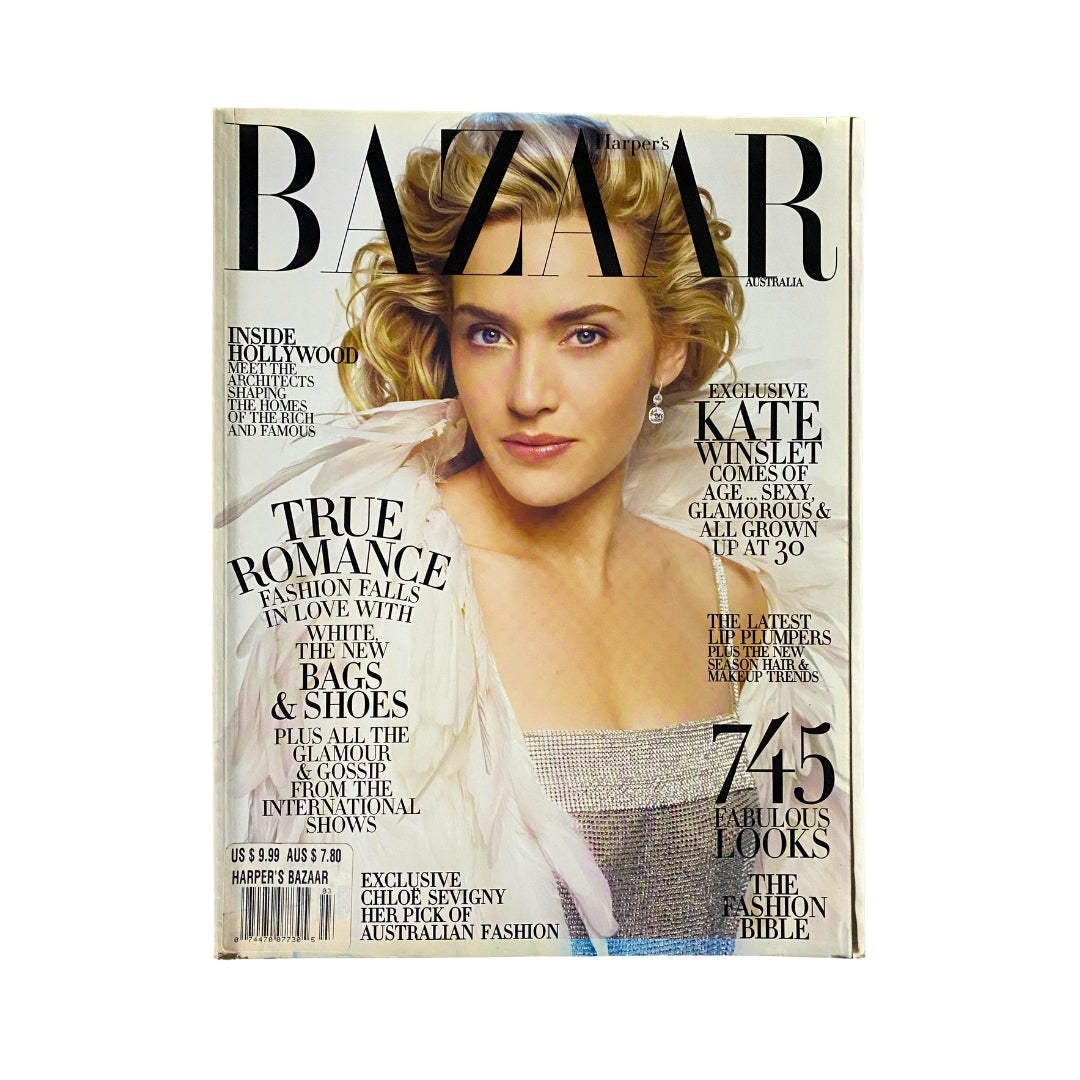 Harper's Bazaar Australia Magazine March 2006 cover featuring Kate Winslet, showcasing fashion insights and beauty trends, ideal for collectors.