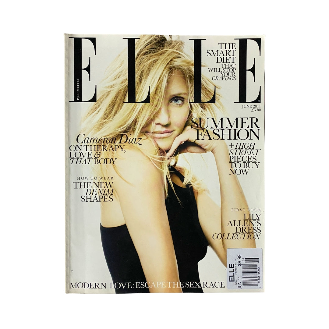 Elle Magazine June 2011 featuring Cameron Diaz on the cover, showcasing summer fashion and lifestyle tips.