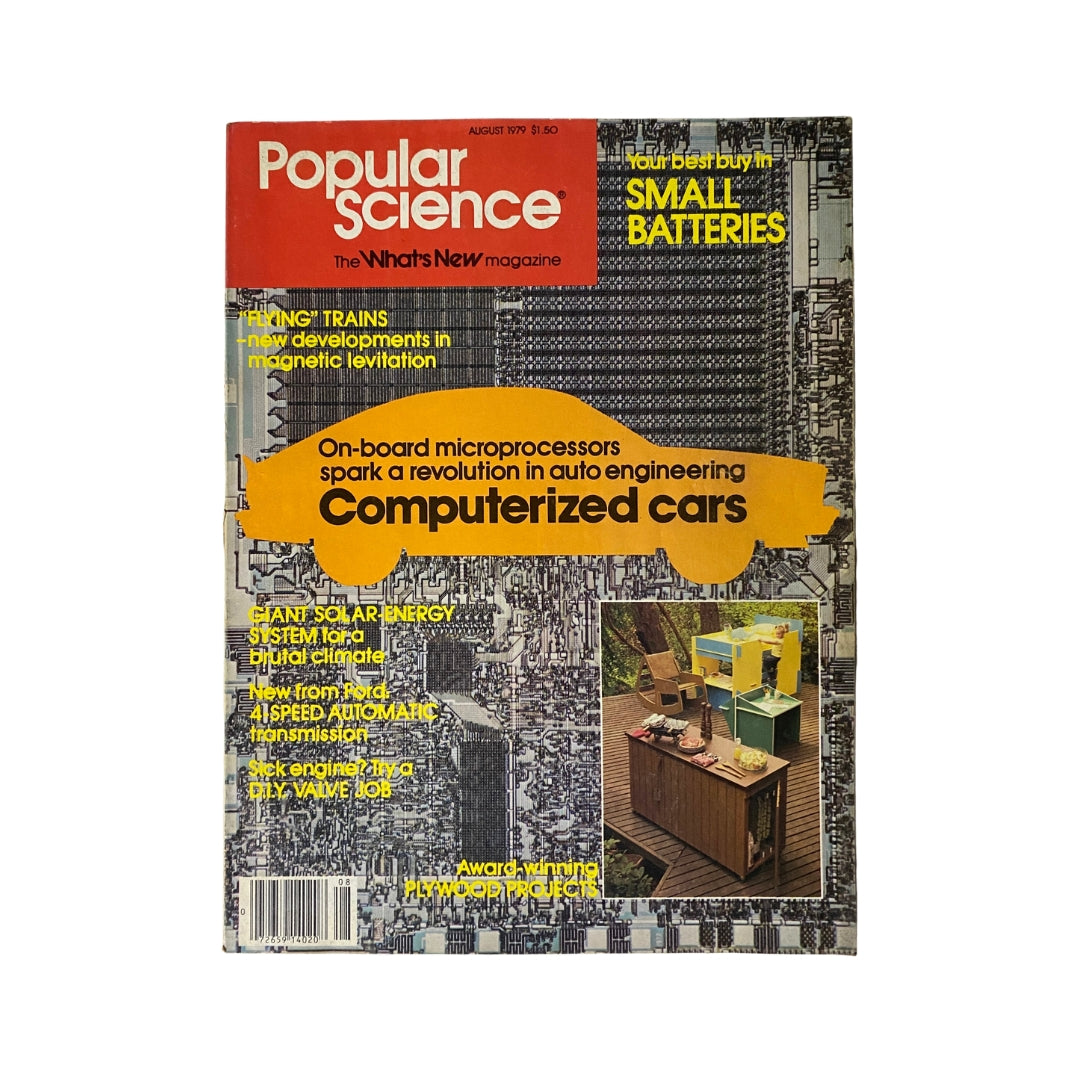Cover of VTG Popular Science Magazine August 1979 featuring 'Computerized Cars' with articles on automotive innovations and microprocessors.