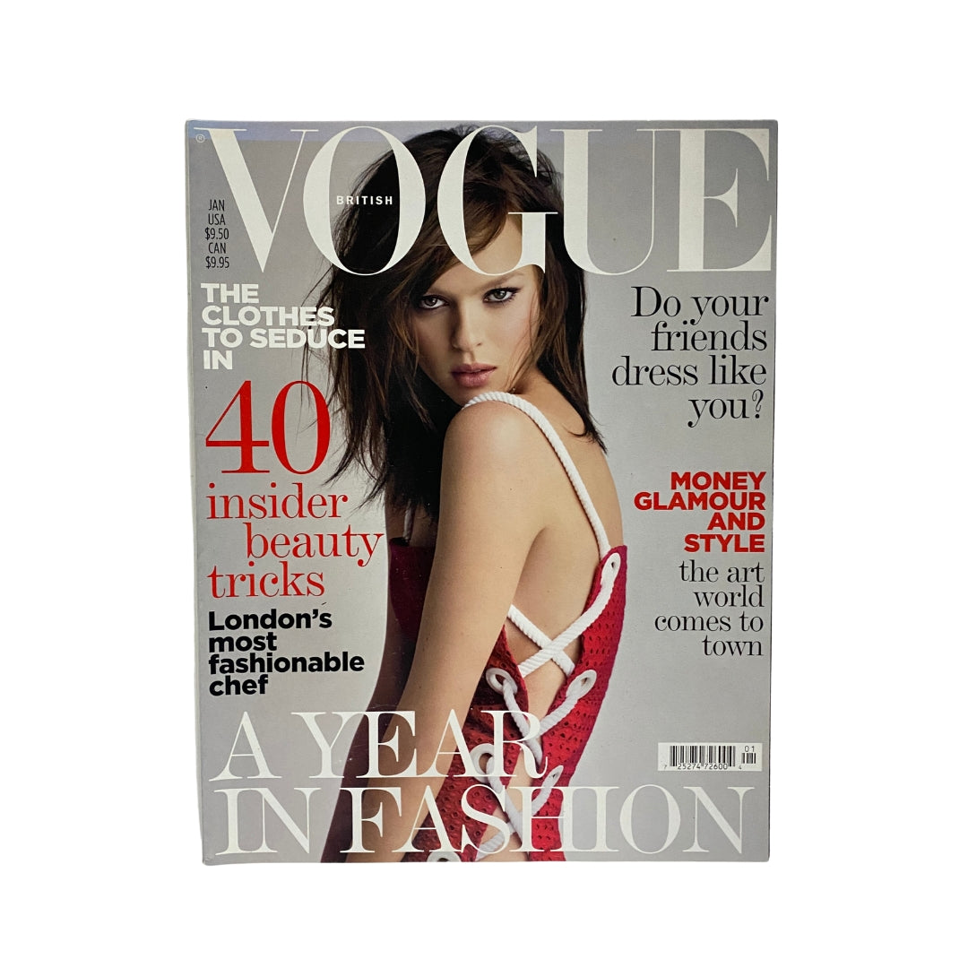 Vogue UK Magazine January 2006 Élise Crombez Cover featuring stunning editorial photography and fashion trends of the early 2000s.