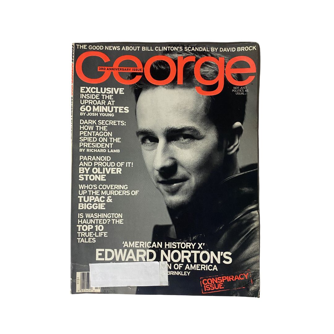 Cover of George Magazine, October 1998, featuring Edward Norton with a story on 'American History X