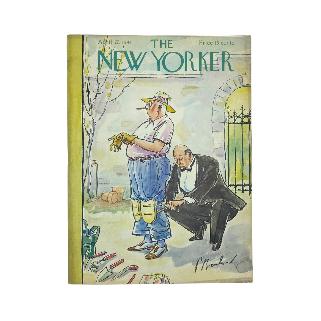The New Yorker, April 26, 1941: Complete magazine with cover artwork by Perry Barlow, in VG condition