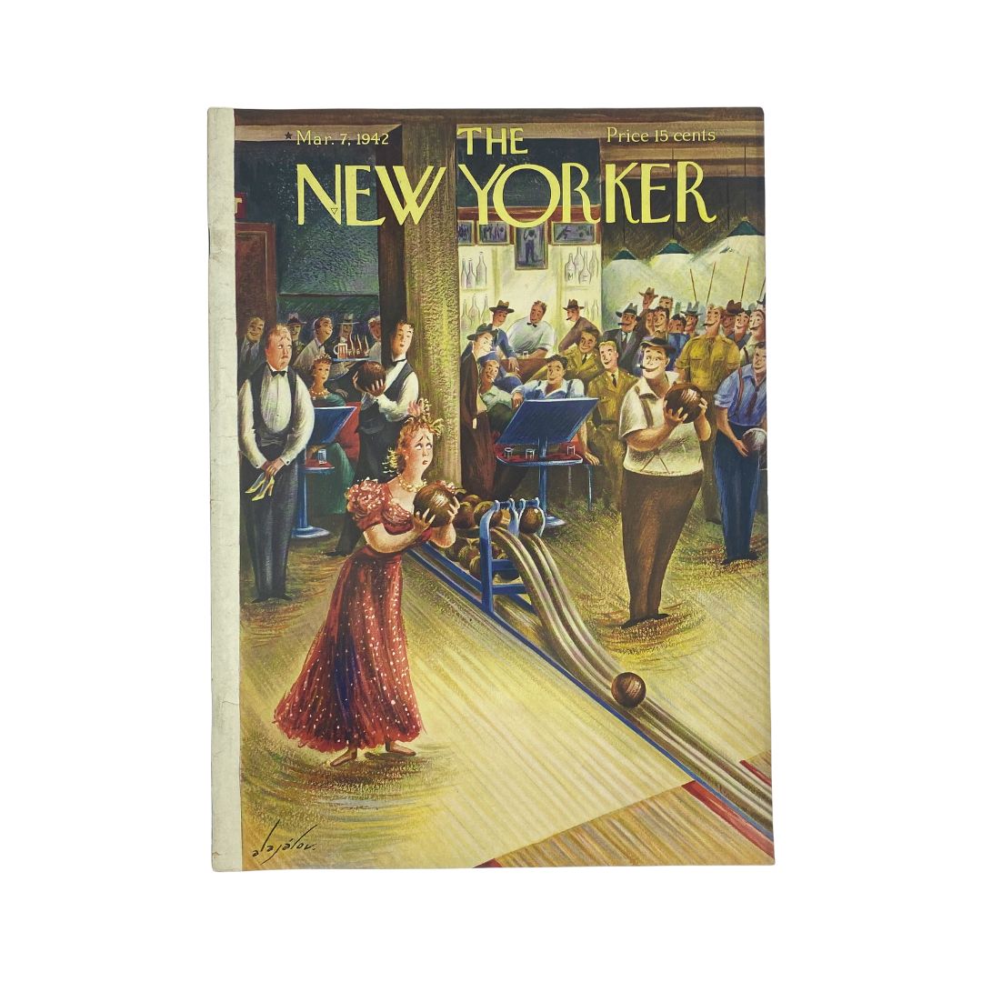 The New Yorker, March 7, 1942: Complete magazine with cover artwork by Constantin Alajalov, in VG condition