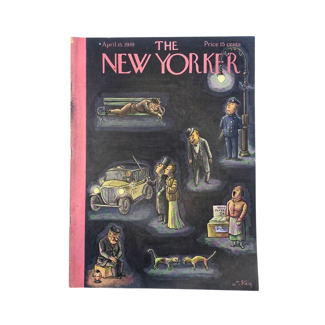The New Yorker, April 15, 1939: Complete magazine with cover artwork by William Steig.