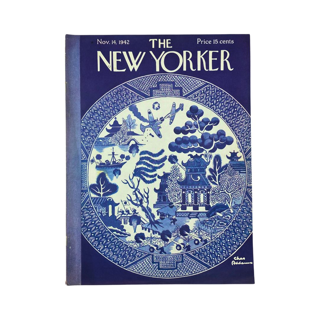 The New Yorker Complete Magazine November 14, 1942 Chas Addams Cover VG