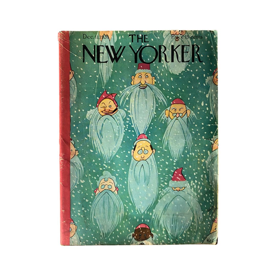 Cover of The New Yorker, December 11, 1926, featuring artwork by Rea Irvin