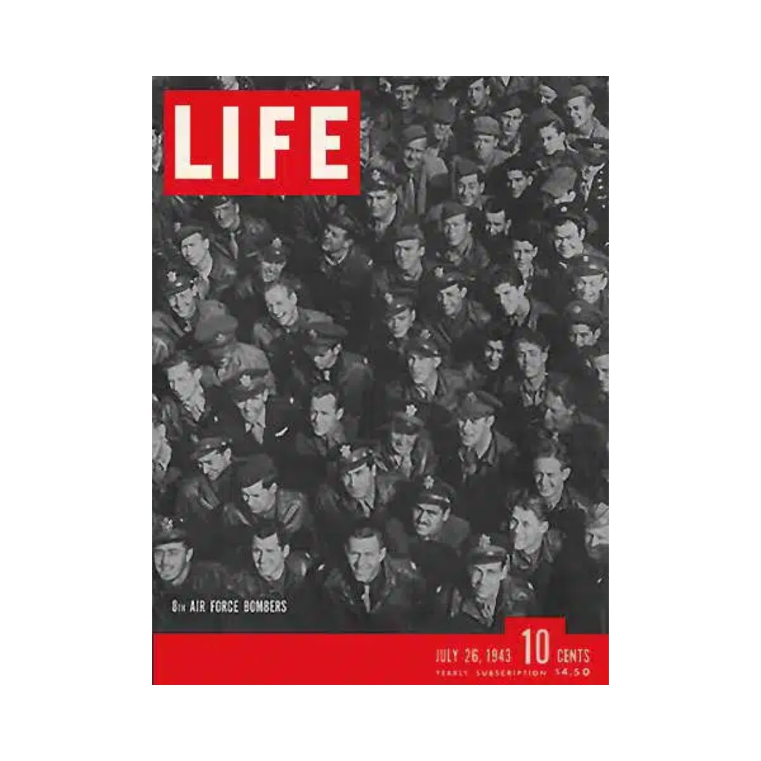 Life Magazine July 26, 1943 - U.S. Eighth Air Force Bomber Squadron & World War II Insights