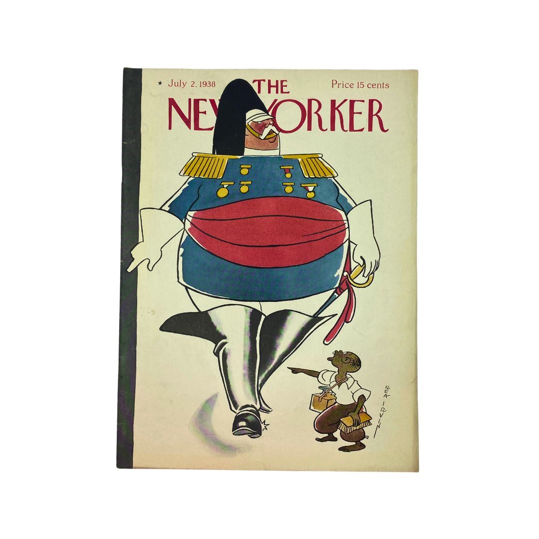 Cover of The New Yorker, July 2, 1938, featuring an illustration by Rea Irvin, VG condition