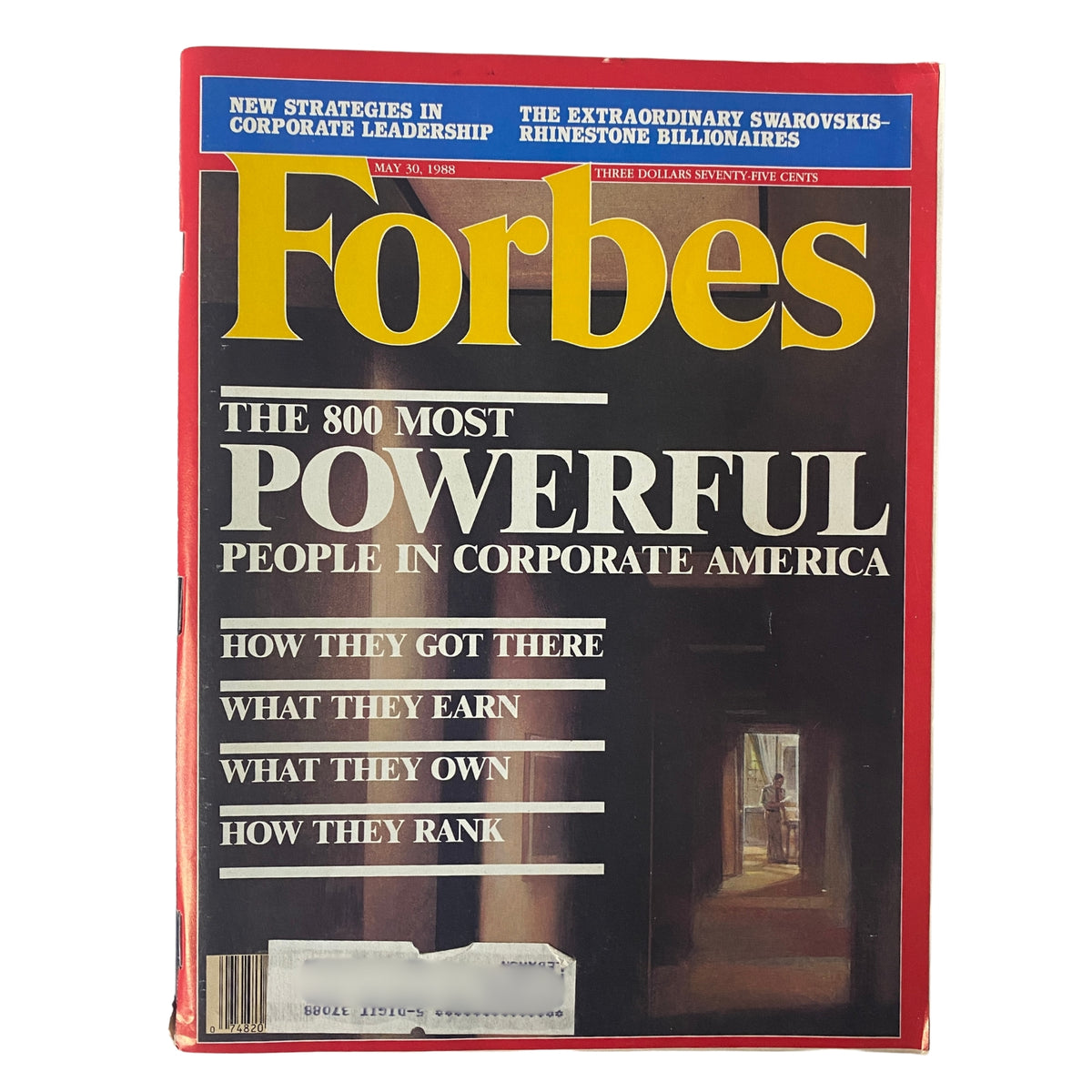 Cover of Forbes Magazine dated May 30, 1988, featuring the title 'The 800 Most Powerful People in Corporate America' with highlighted sections on corporate leadership.