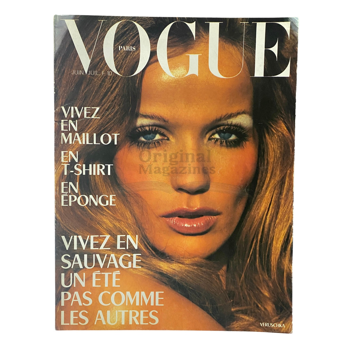 Vogue Paris Magazine June July 1973 Veruschka von Lehndorff Cover No Label VG