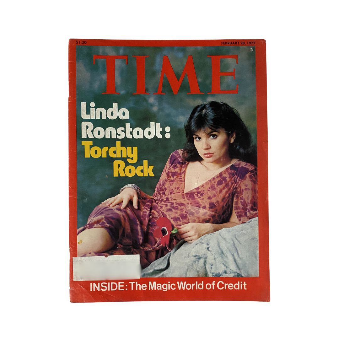 Vintage Time Magazine February 28, 1977 Linda Ronstadt Torchy Rock
