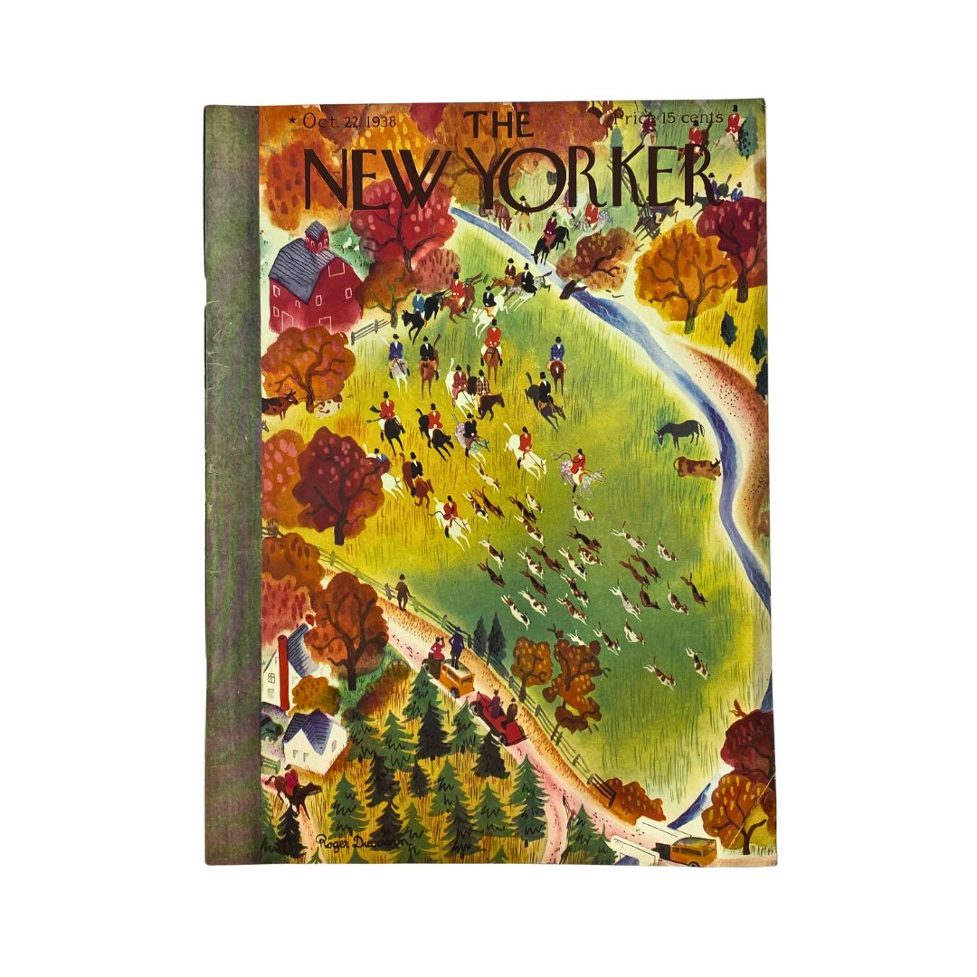 Cover of The New Yorker, October 22, 1938, featuring an illustration by Roger Duvoisin