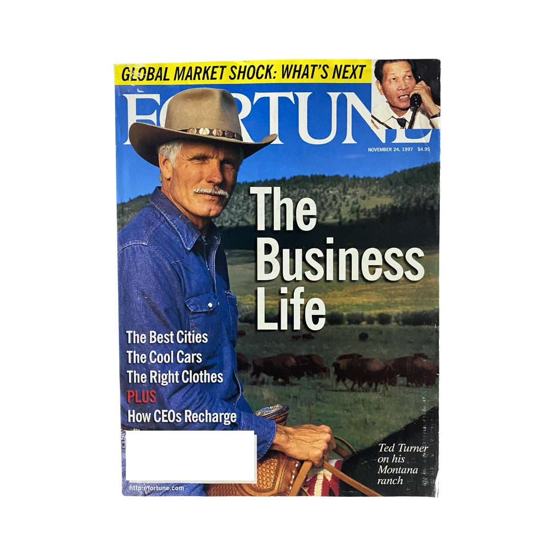 Cover of Fortune Magazine November 24, 1997 featuring Ted Turner, with the title 'The Business Life', exploring insights into corporate strategy and market dynamics.