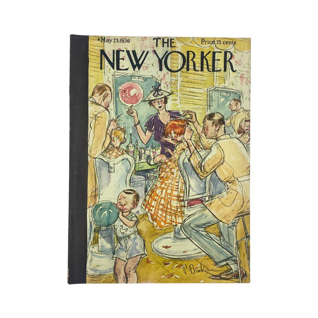 Cover of The New Yorker, May 23, 1936, featuring an illustration by Perry Barlow, VG condition