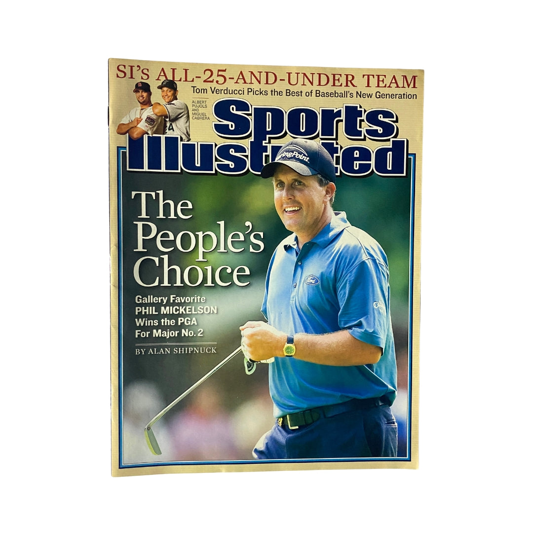 Cover of Sports Illustrated Magazine August 22, 2005 featuring Phil Mickelson, highlighting his victory at the PGA Championship.