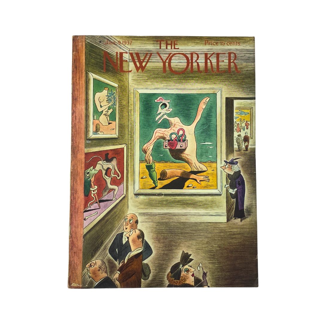 Cover of The New Yorker, January 9, 1937, featuring artwork by Richard Taylor, in very good (VG) condition