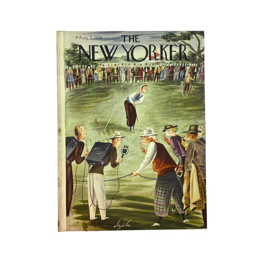 Cover of The New Yorker, August 5, 1939, featuring an illustration by Constantin Alajalov, VG condition