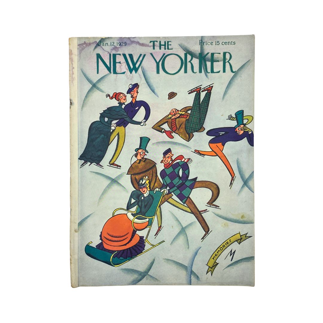 Cover of The New Yorker, January 12, 1929, featuring artwork by Julian de Miskey