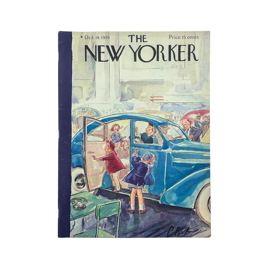 Cover of The New Yorker, October 14, 1939, featuring an illustration by Perry Barlow, VG condition