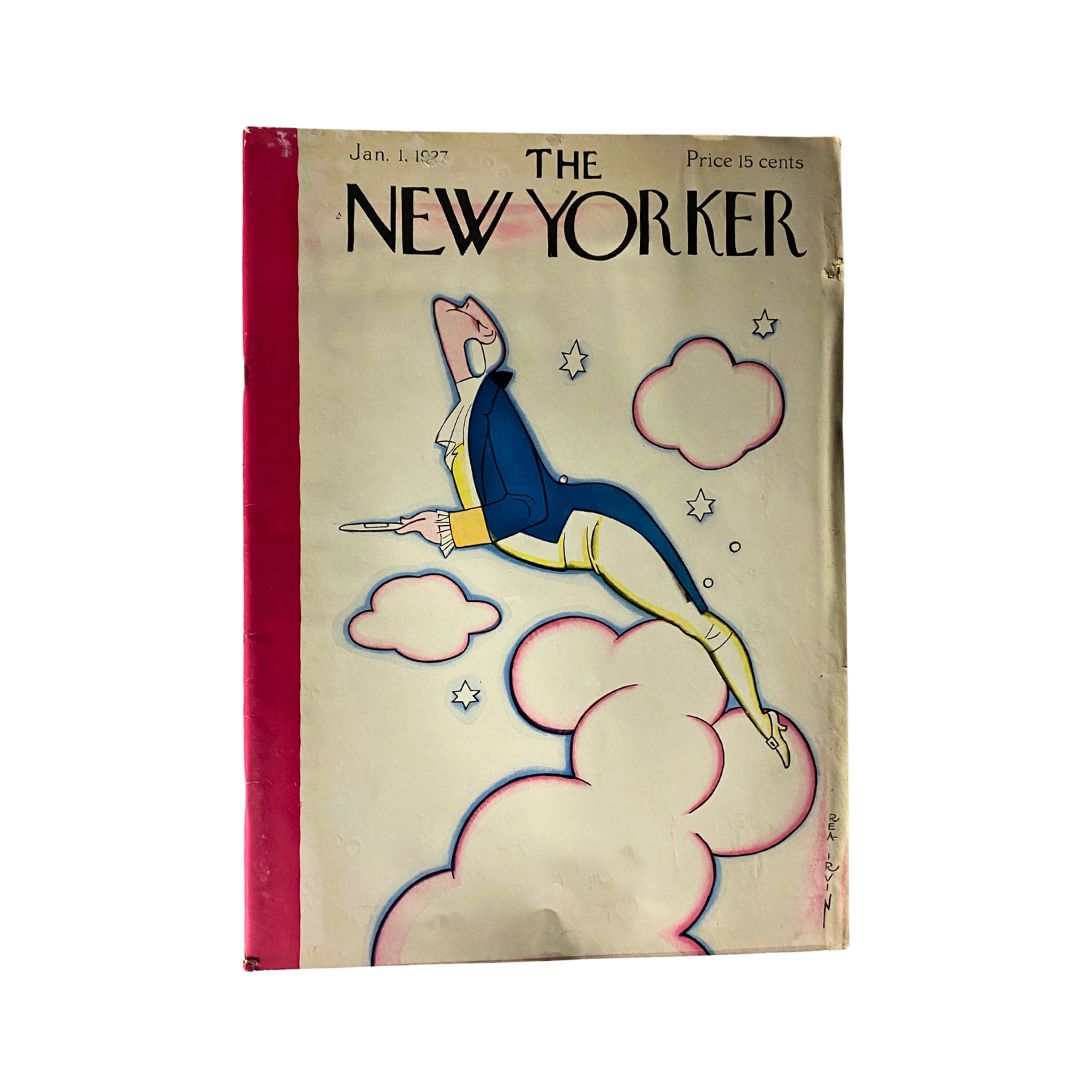 Cover of The New Yorker, January 1, 1927, featuring artwork by Rea Irvin
