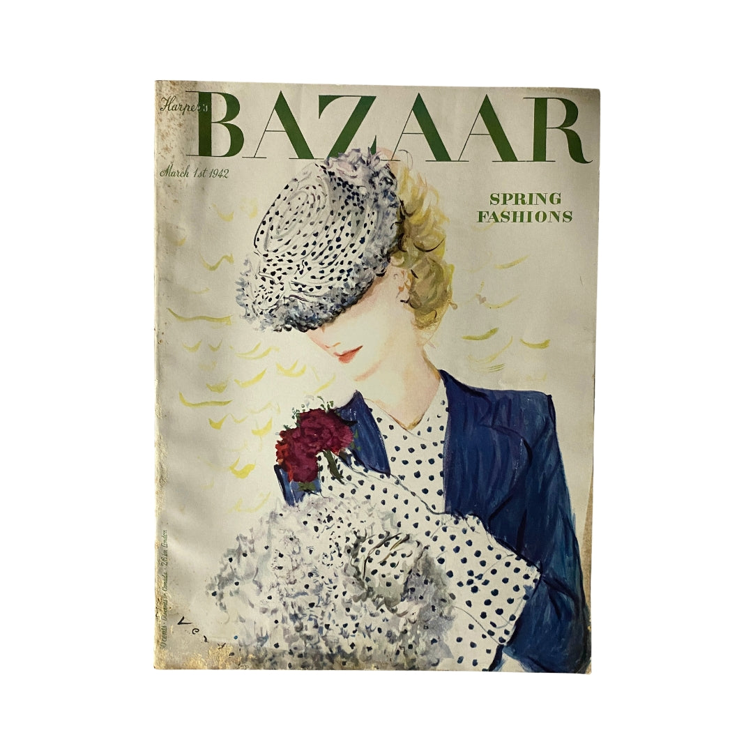 Harper's Bazaar Magazine March 1, 1942 The Pulse of Fashion No Label