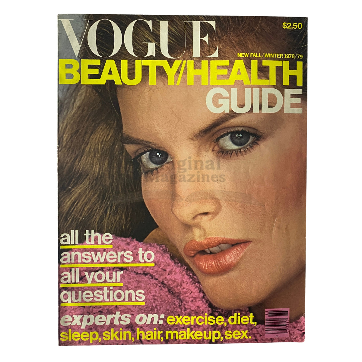Cover of Vogue Magazine Fall/Winter 1978-1979 featuring Rene Russo, displaying the title 'BEAUTY/HEALTH GUIDE' with a focus on beauty and wellness topics.