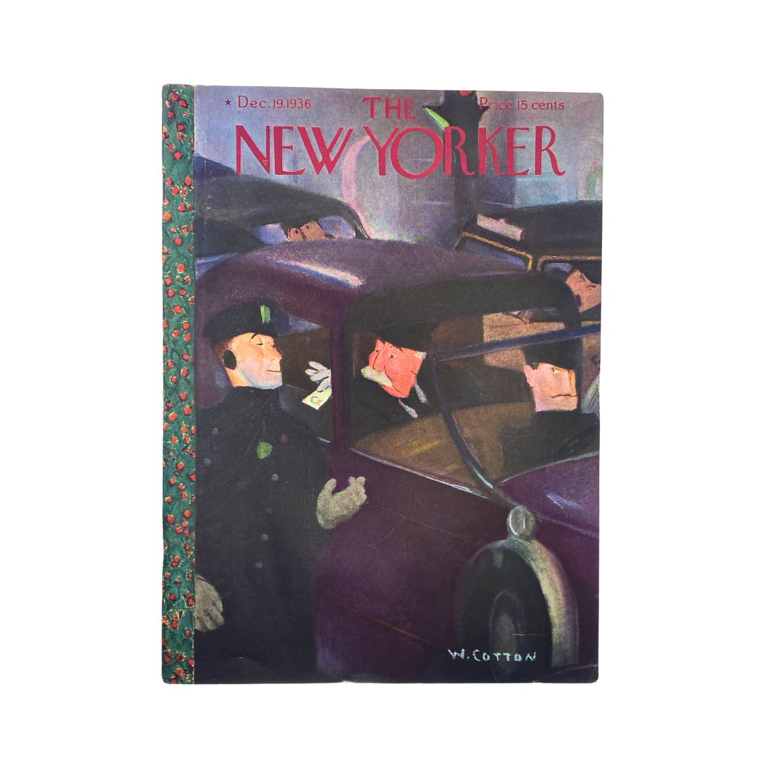 Cover of The New Yorker, December 19, 1936, featuring an illustration by William Cotton, VG condition