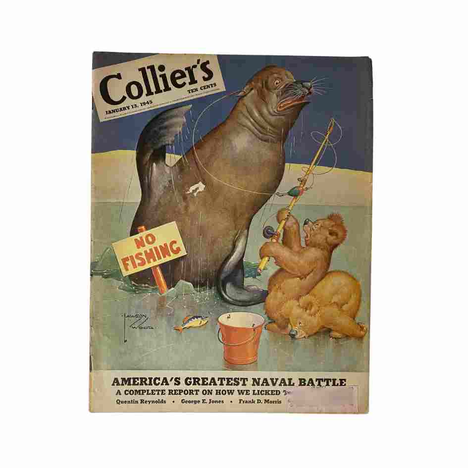Vintage Collier's Magazine January 13, 1945 America's Greatest Naval Battle