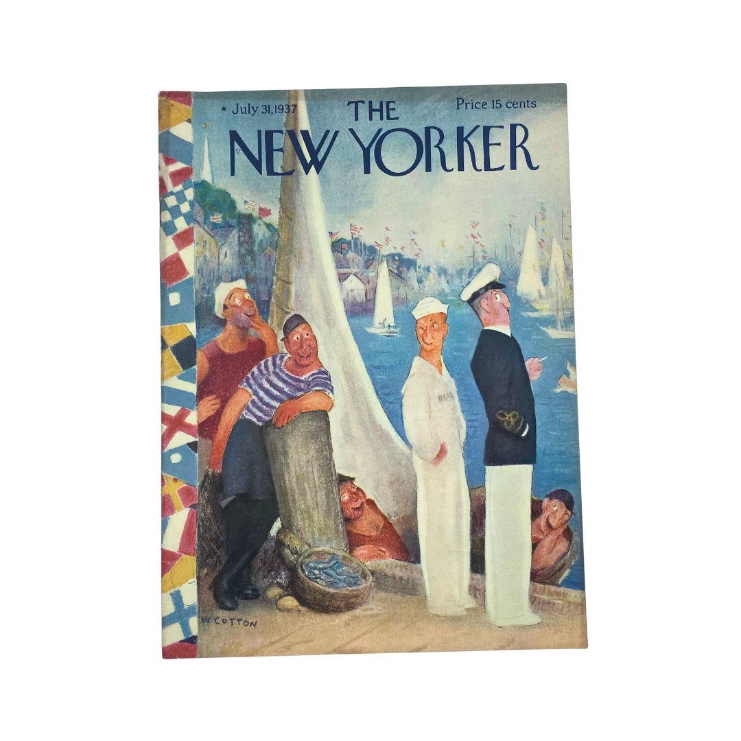 The New Yorker, July 31, 1937: Complete magazine with cover artwork by William Cotton in VG condition.