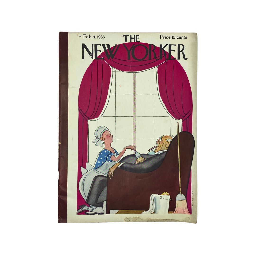 Cover of The New Yorker, February 4, 1933, featuring artwork by Rea Irvin, in very good (VG) condition