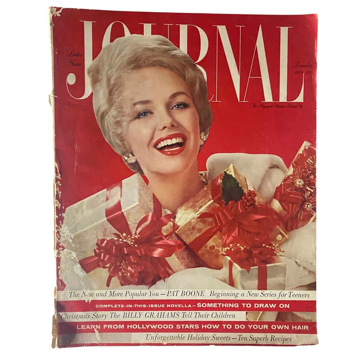 Ladies' Home Journal Magazine December 1959 Pat Boone No Label GD Interior