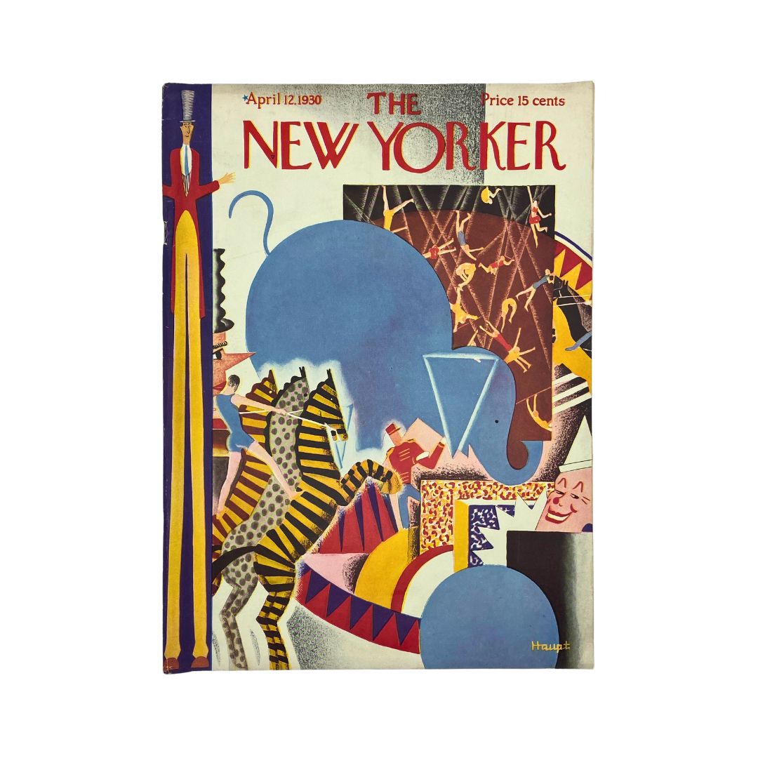 Cover of The New Yorker, April 12, 1930, featuring Theodore Haupt
