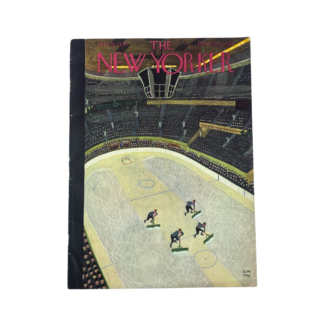 Cover of The New Yorker, January 18, 1936, featuring an illustration by Robert Day, VG condition