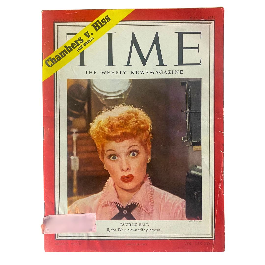 Cover of Time Magazine, May 26, 1952, Vol. 59, No. 51, featuring Lucille Ball