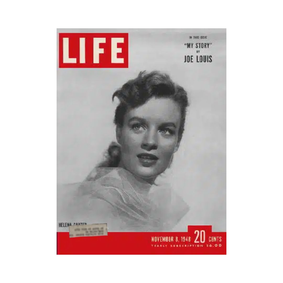 VTG Life Magazine cover from November 8, 1948 featuring Helena Carter, an American film actress, showcasing historical content from post-war America.