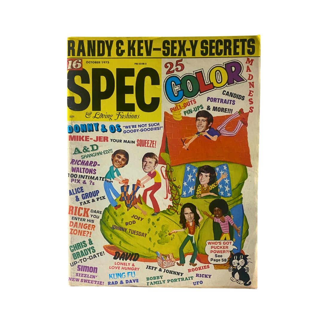 Vintage 16 SPEC Magazine October 1973 Donny Osmond VG w Poster No Label