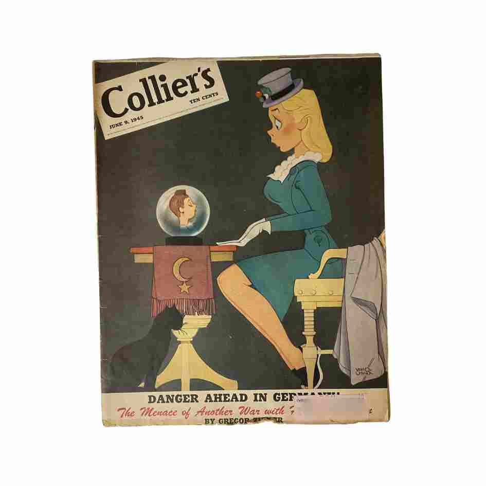 Vintage Collier's Magazine June 9, 1945 Cover Design by Vernon Grant